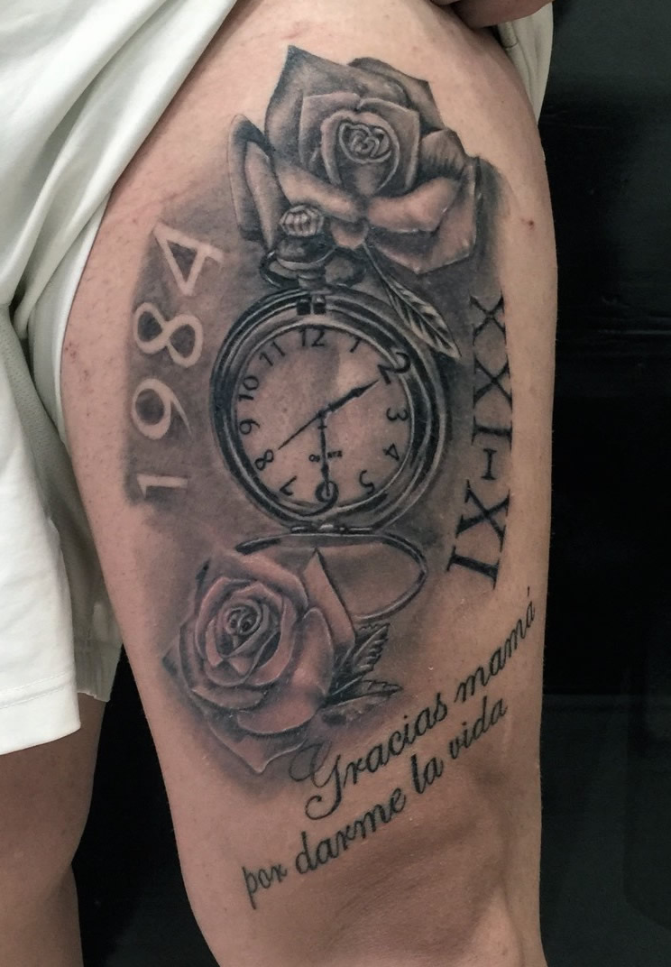 tatuajes-madrid-silverneedle-reloj-lettering-rosas