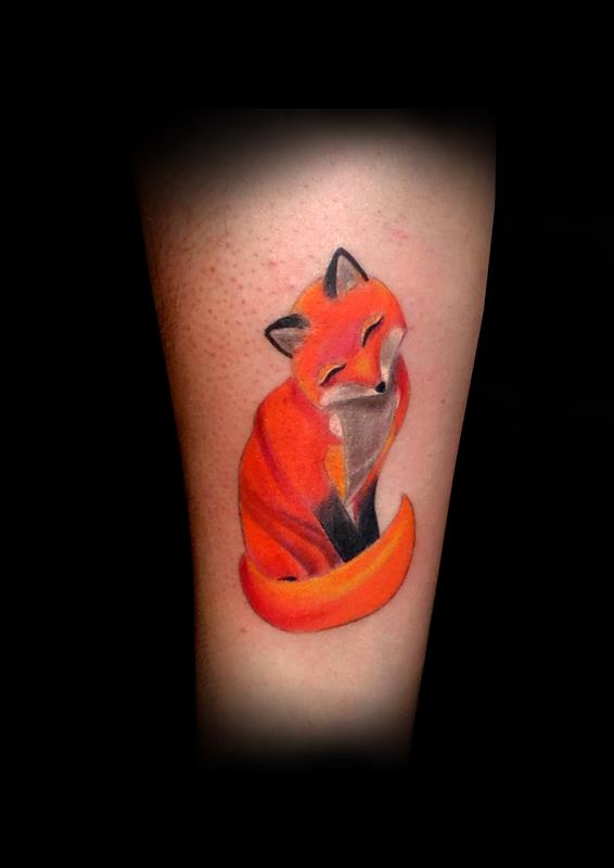tatuaje-zorro-color-tattoo-fox-antebrazo-13depicas - Tatuajes Online -  Portal de tatuajes y tatuadores en España